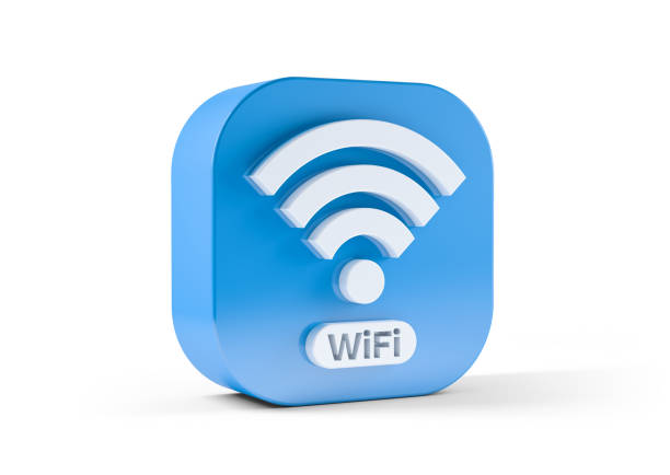 Wifi icon isolated on white background. 3d illustration