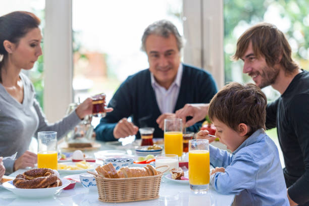 istock Turkish family having breakfast on the weekend 1308235886