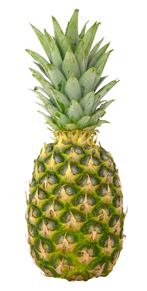 Isolated Fresh Organic Pineapple On A White Background