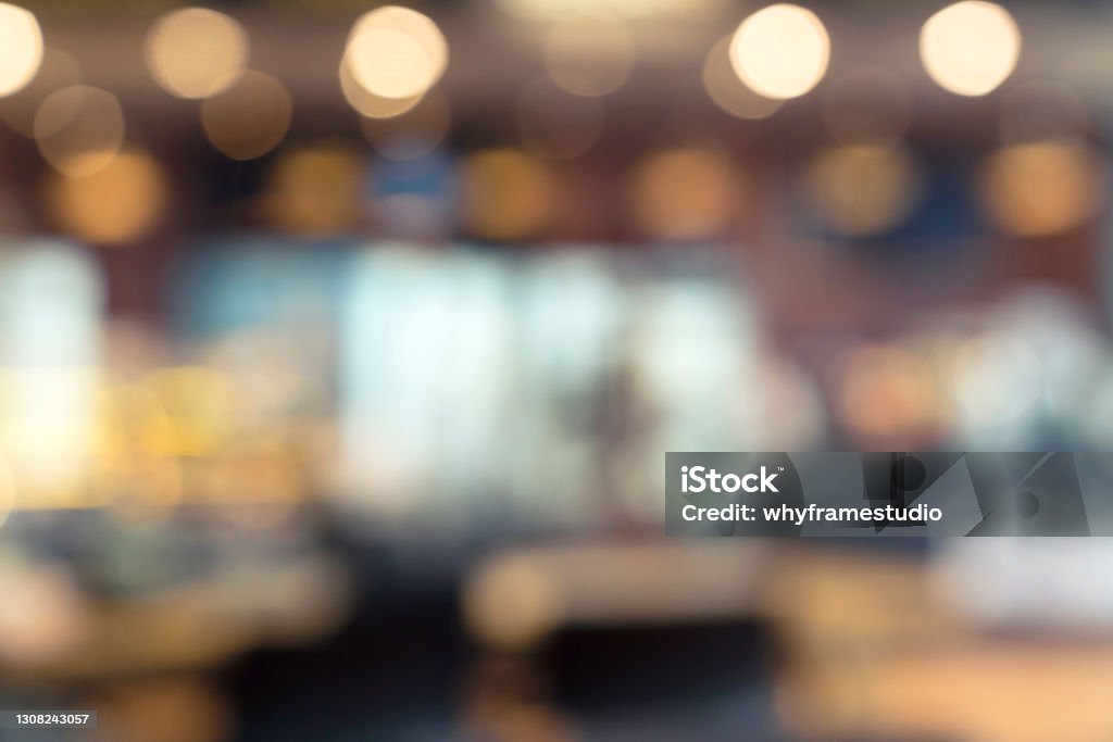 blur abstract background of reception office hall with bokeh light Backgrounds Stock Photo