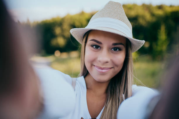 istock Happy woman hiking in mountains 1308246426