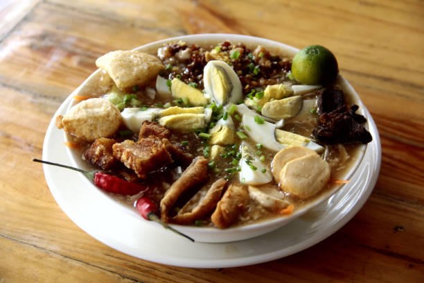 istock Freshly cooked Filipino food called Lomi 1308256286