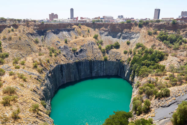 Big Hole in Kimberly, South Africa stock photo