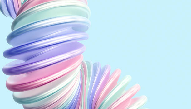istock Modern beautiful 3d background with  candy spiral. 1308261243