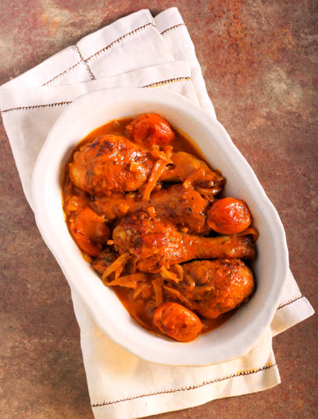istock Spicy chicken drumsticks with apricot 1308262304