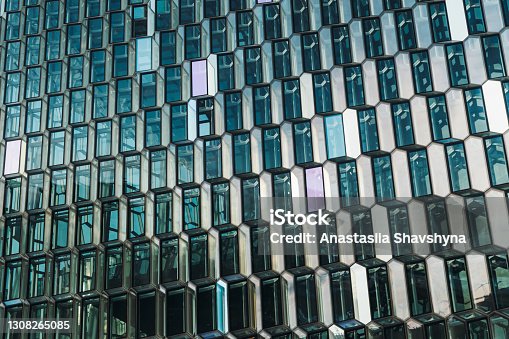 istock Modern architecture of Reykjavik - the capital of Iceland 1308265085