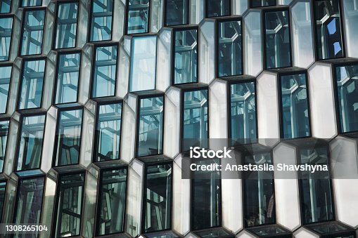 istock Modern architecture of Reykjavik - the capital of Iceland 1308265104