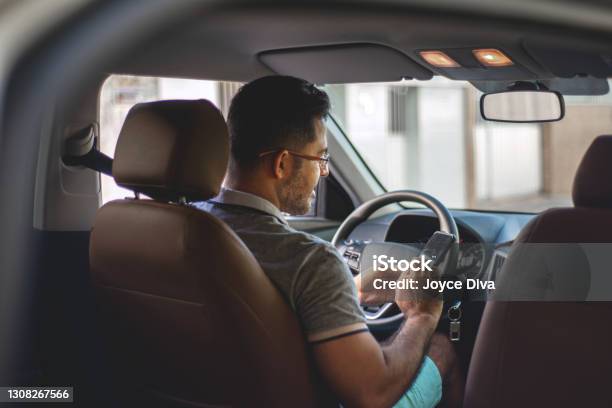Driver Inside The Car Stock Photo - Download Image Now - Taxi Driver, Driving, Brazil
