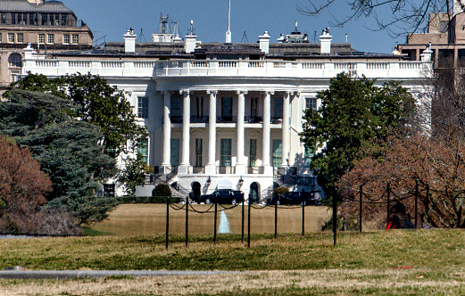 South side of the Whitehouse, in Washington, D.C.
