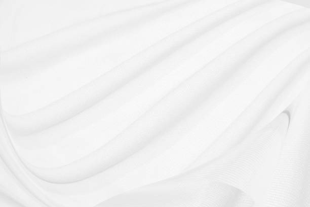 istock Clean fashion woven beautiful soft fabric abstract smooth curve shape decorative textile white background 1308271830