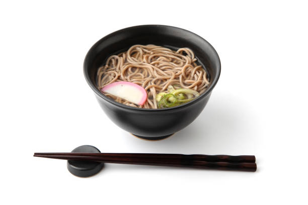 istock soba buckwheat noodles Japanese isolated on white background 1308281632