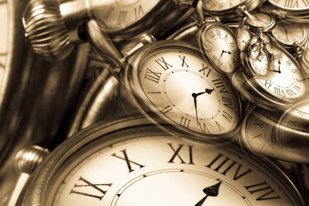 istock Droste effect background with infinite clock spiral. Abstract design for concepts related to time. 1308283696