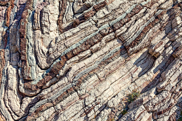 textur, hintergrundschichten in sedimentkalkgestein auf klippen. - geologic time scale stock-fotos und bilder