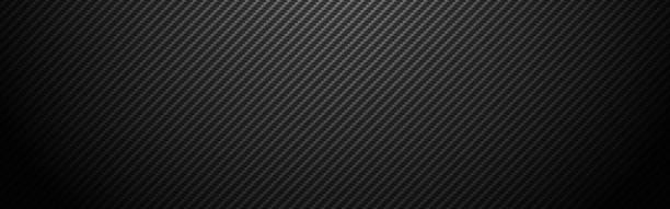 istock Carbon background wide. Realistic fiber texture. Dark futuristic backdrop with shadow. Metal cells design. Black composite material. Modern technology wallpaper. Vector illustration 1308286126