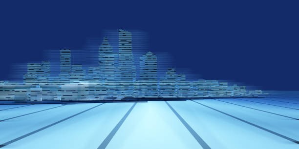 istock night neon blue striped cityscape 1308287377