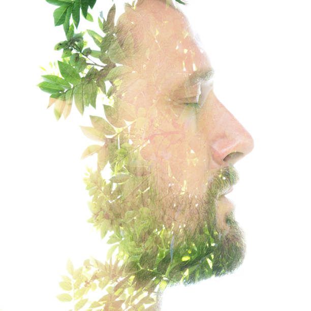 istock A translucent portrait of a bearded man 1308287592