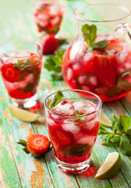 istock Refreshing summer drink with Strawberry 1308292187