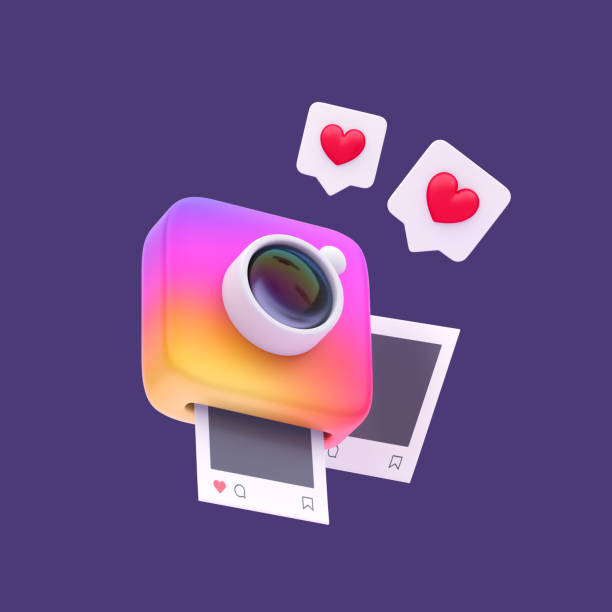 3d simple rainbow snapshot camera with white lens. pictures and likes on pastel background. 3d simple rainbow snapshot camera with white lens. pictures and likes on pastel background. Isolated hight quality 3d illustration. networking photos stock pictures, royalty-free photos & images