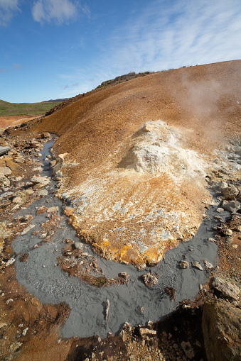 Seltún (Seltun) geothermal area in Krýsuvík (Krysuvik) at Reykjanes Peninsula in Iceland