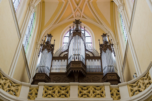 Pipe organ of Cathedral of Assumption of Our Lady and St. John the Baptist, Kutna Hora, Czech Republic