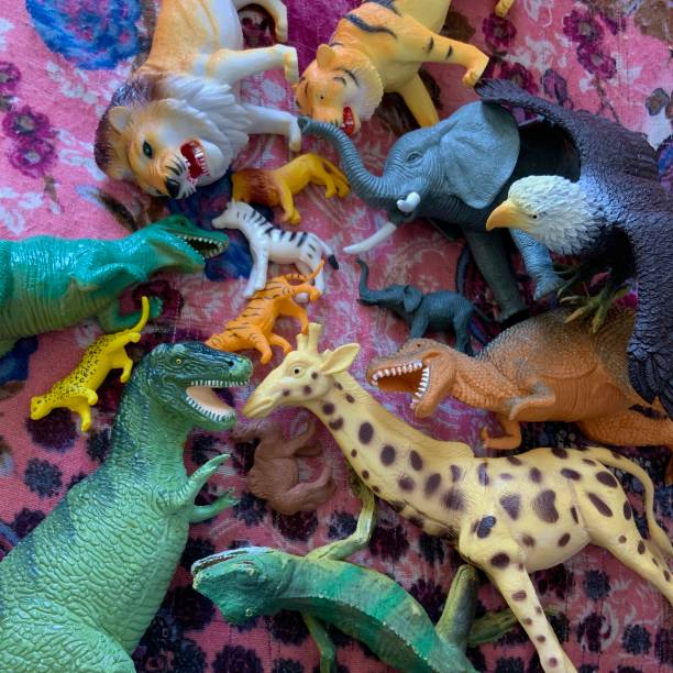 istock Toy Wild Animals on Old Sofa 1308297995