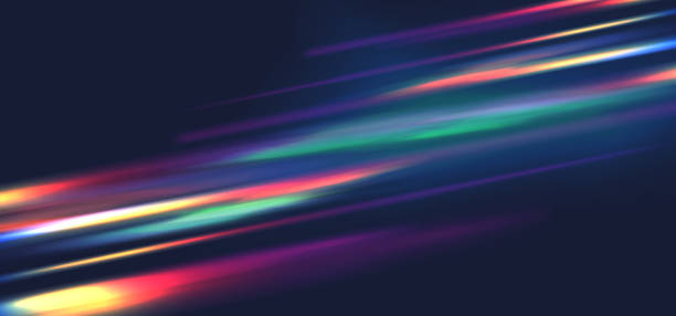 ilustraciones, imágenes clip art, dibujos animados e iconos de stock de efecto de superposición de destello de lente óptica rainbow - exploding energy abstract backgrounds