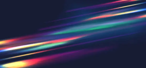 Vector illustration of Rainbow optical lens flare overlay effect