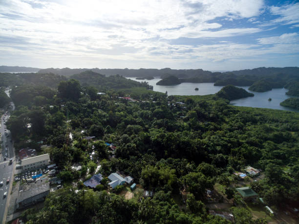 Koror Town in Palau Island. Koror Town in Palau Island. Photo from above palau beach stock pictures, royalty-free photos & images