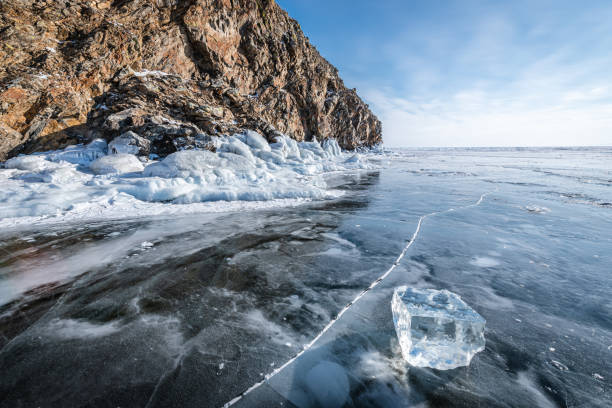 istock Sparkling ice floe on Lake Baikal 1308301202