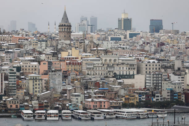 istock Galata District in Istanbul City, Turkey 1308301506