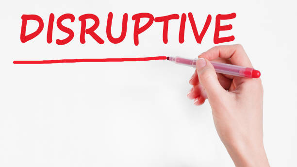 istock hand writing inscription disruptive with marker, concept, stock image 1308311023