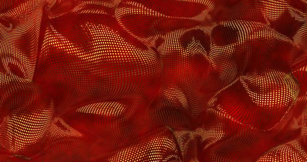 istock Red sparkly silk background. Glamour satin texture 3D rendering 1308313369