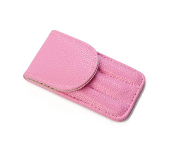 istock pink leather case for manicure set isolated on white background 1308317528