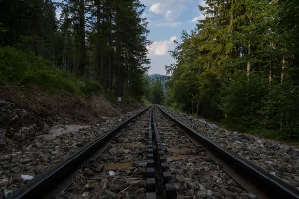 This beautiful set of pictures was shot at the railroad of the Schneeberg mountain.