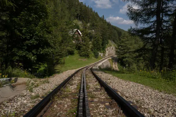 This beautiful set of pictures was shot at the railroad of the Schneeberg mountain.