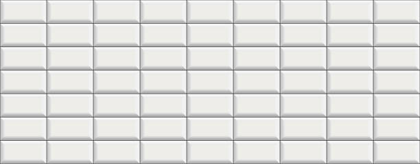 ilustrações, clipart, desenhos animados e ícones de fundo de azulejo do metrô. patter branco sem emenda para backsplash cozinha, parede do banheiro, chuveiro. textura vetorial cerâmica - tile tiled floor bathroom backgrounds