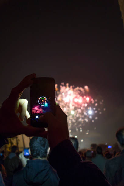 istock fireworks in valencia at night 1308319140