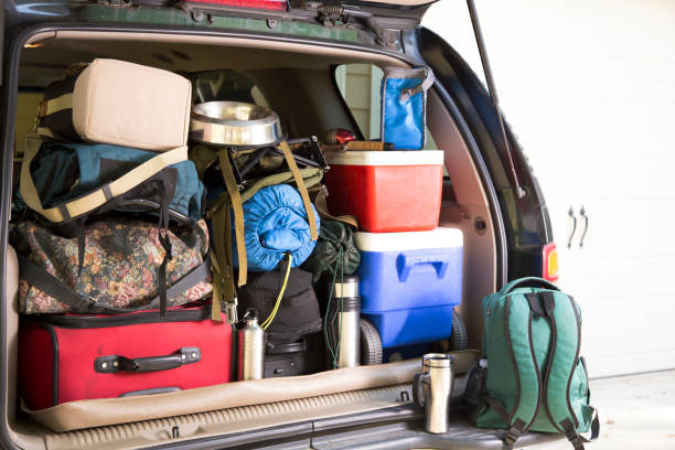 istock Packing vehicle for camping vacation trip. 1308319497