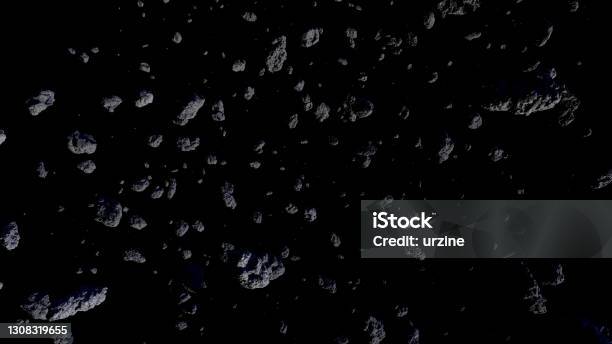 Asteroid In Drank Space Stock Photo - Download Image Now - Asteroid, Floating On Water, Outer Space