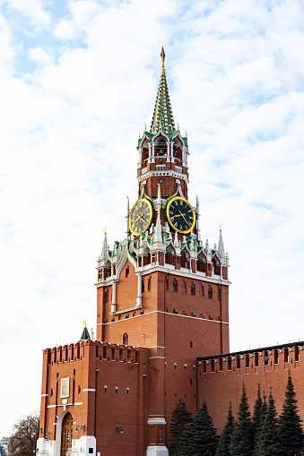 Spasskaya Tower, Kremlin, Red Square, Moscow, Russia