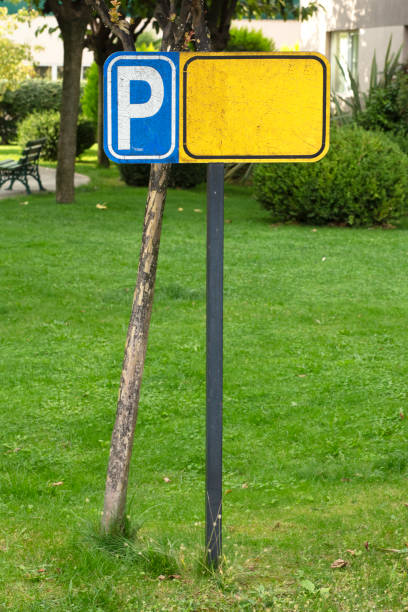 istock Empty street sign on a park 1308321436
