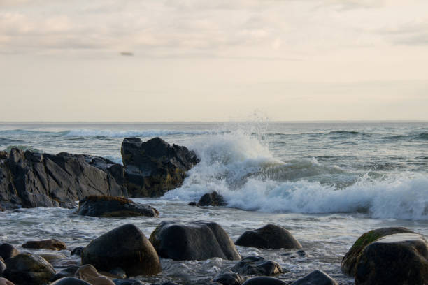 istock Waves Crashing into rocks in Maine 1308323770