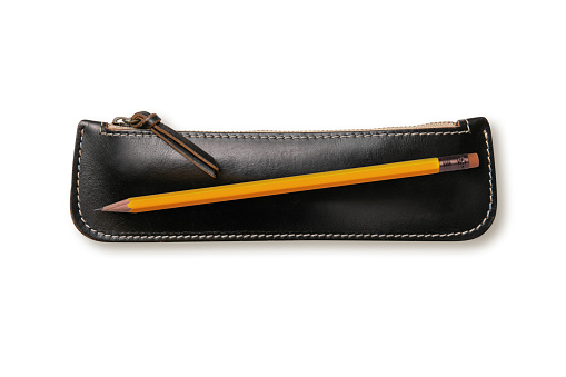 pencil case with clipping path.