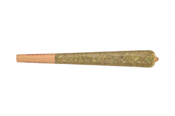 Cannabis Joint Pre-rolled Cannabis Joint, Isolated On White hashish stock pictures, royalty-free photos & images