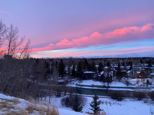 istock Winter scenery along the Elbow River pathway in Calgary Alberta 1308333804