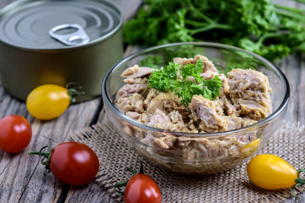 istock Tuna salad on the wooden background 1308335825