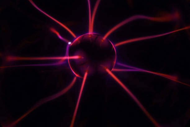 Close up of a bacterium, virus or a luminous element
