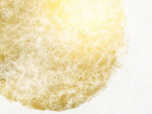 istock Back ground golden white mixed hemp Japanese paper 1308340039