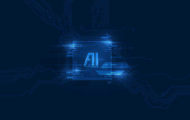 istock Ai chipset on circuit board in futuristic concept suitable for future technology 1308346373