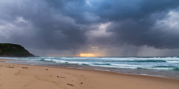 istock Rainy day moody seascape 1308349883